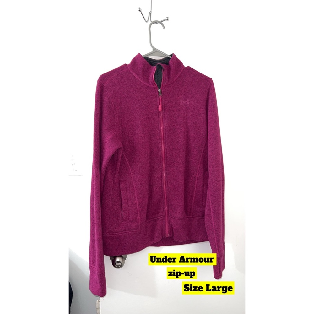 Under Armour Women's Magenta Zip-Up Jacket
